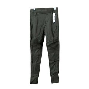 NWT JVINI Women’s Leggings Ribbed Dark Olive Green XL Pull On Ankle Length